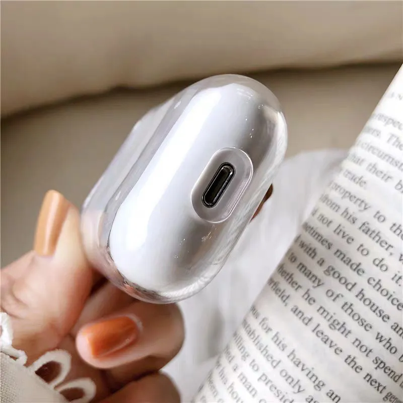 For AirPods 1 2 3 Pro Transparent Crystal Clear Hard PC Charging Box Earphone Case Coque