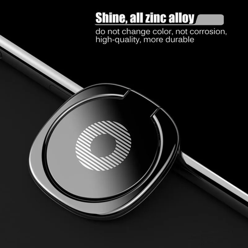 Luxury 360 Degree Metal Ring Holder Smartphone Mobile Phone Finger Stand For iPhone 7 6 Samsung Tablet with Package