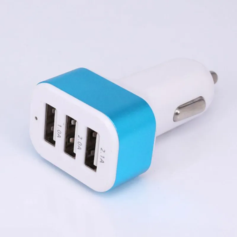 3 USB Car Charger Quick Charge Cigarette Lighter 3-Ports Fast Charger For Car Phone Charging Adapter