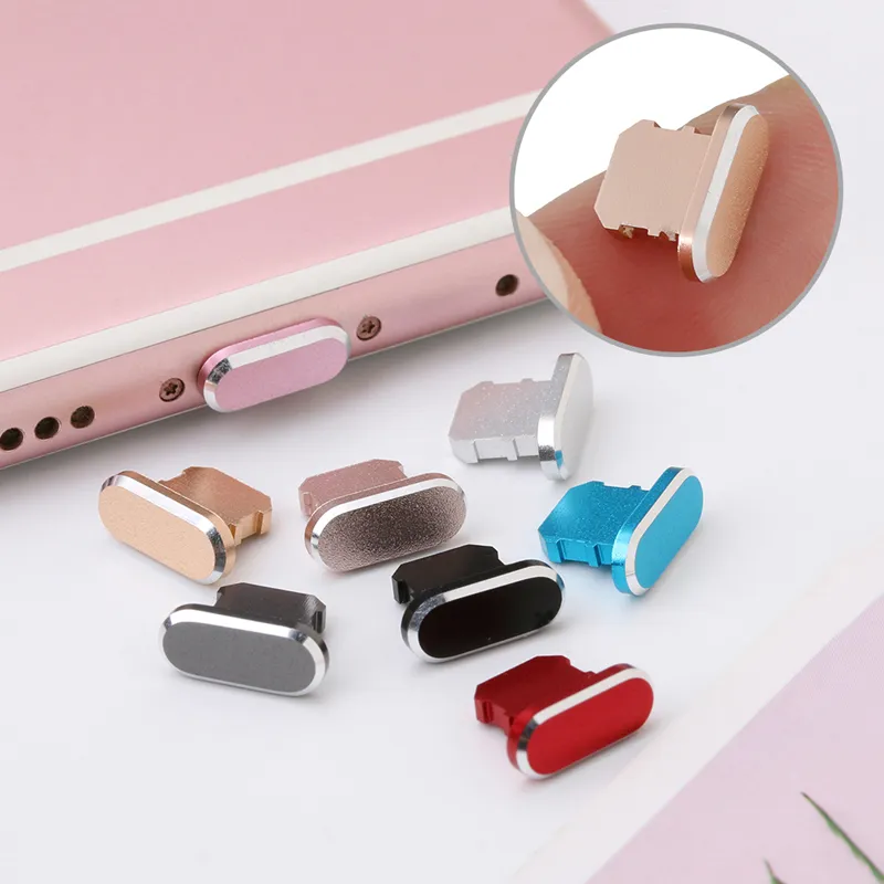 Universal Phone Anti Dust Gadgets Dustproof Type C Micro Charger Port Aluminium Alloy Stopper Wear-resistant Cover For iPhone 13 12 11 Android Samsung Xiaomi Huawei