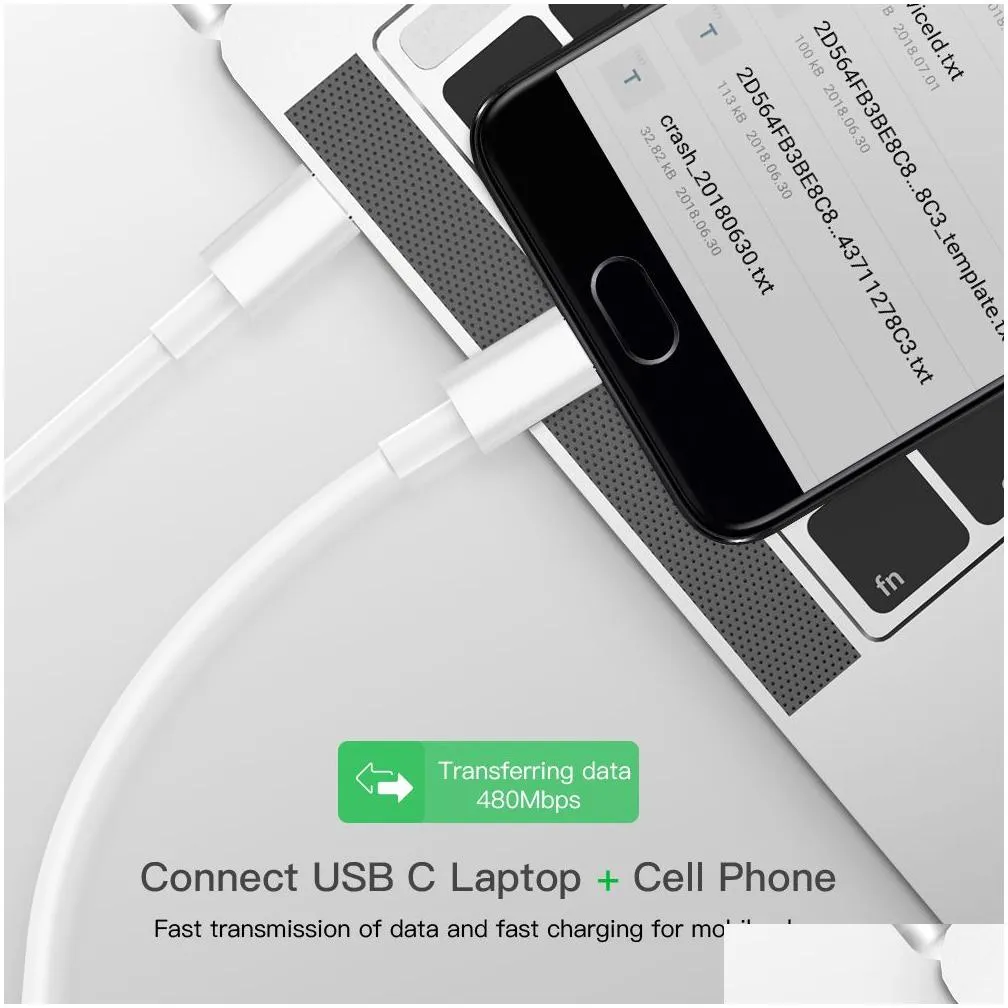 usb c to usb type c cable with e-mark chip for xiaomi redmi note 8 pro quick charge 4.0 pd 60w fast charging for pro s11  cable