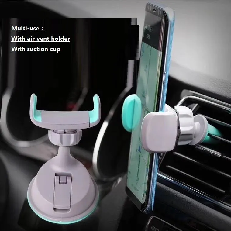 New Universal Car Phone Holder Stand Air Vent and suction cup Mount Holder For cell Phone Support Stand in Car accessory MQ50