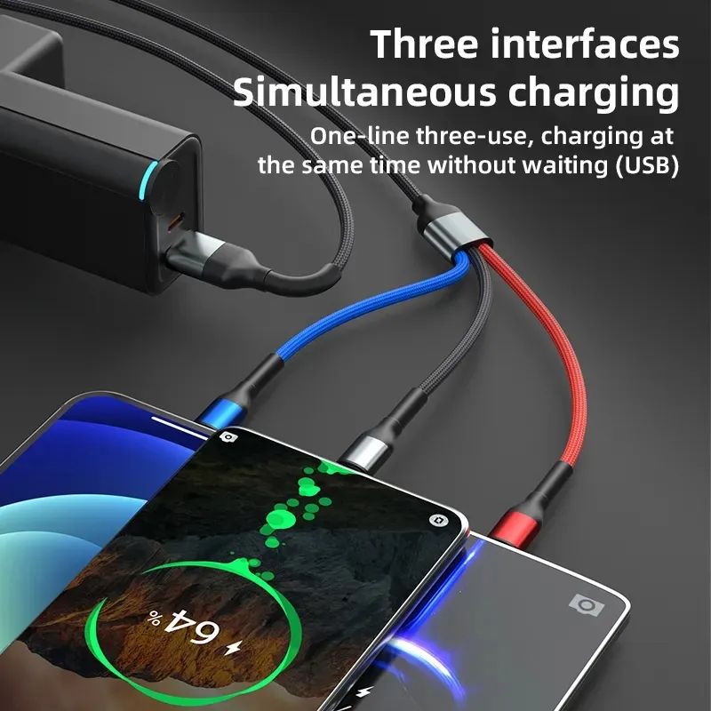 6 in 1 Fast Wireless Charger For All Devices USB Type C to Type C Micro lighting Charging Cable For Huiwei Xiaomi Iphone all phone mobile