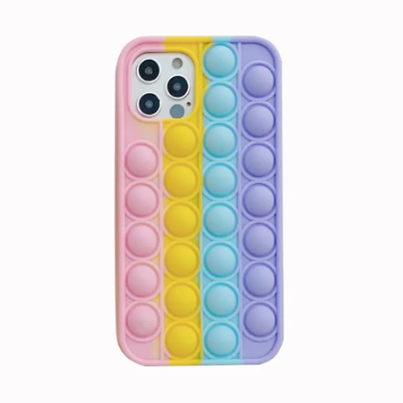 Bubble Cases For iPhone 12 11 13 Pro Max Mini 7 8 XS XR SE Cover Reliver Stress Fidget Toys Push Bubble Antistress