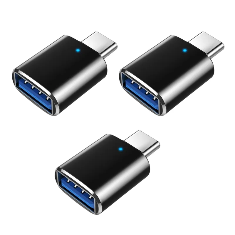 USB 3.0 Female to USB-C / Type-C Male OTG Adapter with Indicator Light for Computer Mobile Phone Tablet Connector