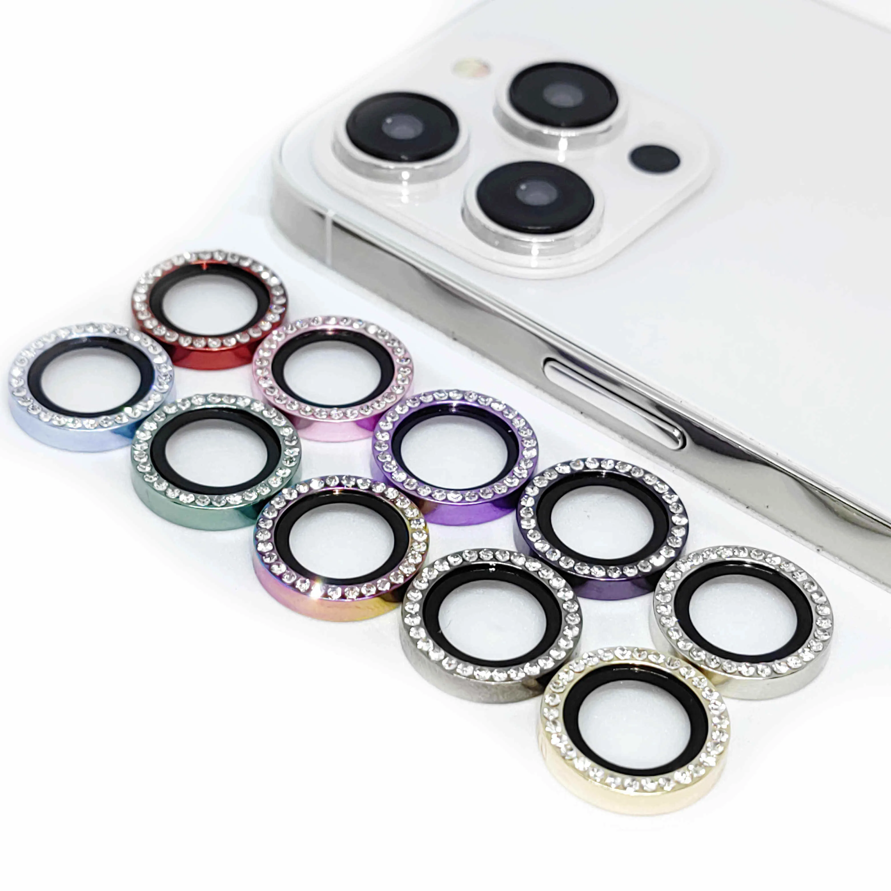 Eagle Eye Diamond Metal Aluminium Lens Cover Luxury Glitter Camera Lens screen Protector For iPhone 14 Pro Max 13 12 11 PRO MINI