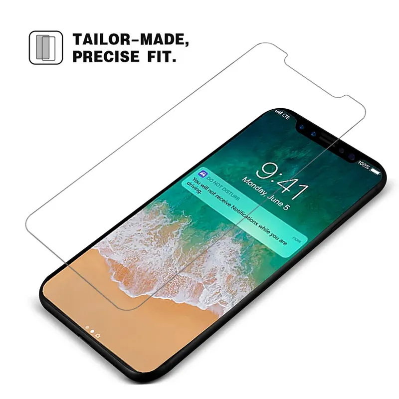 Screen Protector for iPhone 14 13 12 11 Pro Max XS XR Tempered Glass for iPhone 7 8 Plus LG stylo 6 Toughened Film 0.33mm with Paper Box