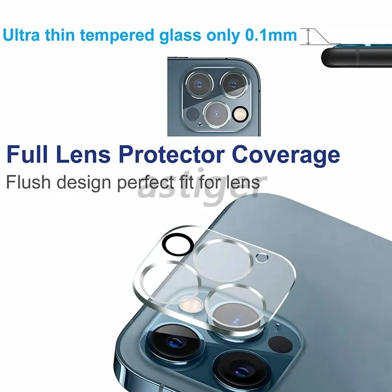 3D HD Full Cover Clear Scratch-Resistant Rear Back Camera Lens Protector Tempered Glass film With Flash Circle For iPhone 15 14 13 12 11 Pro Max 14plus with retail box