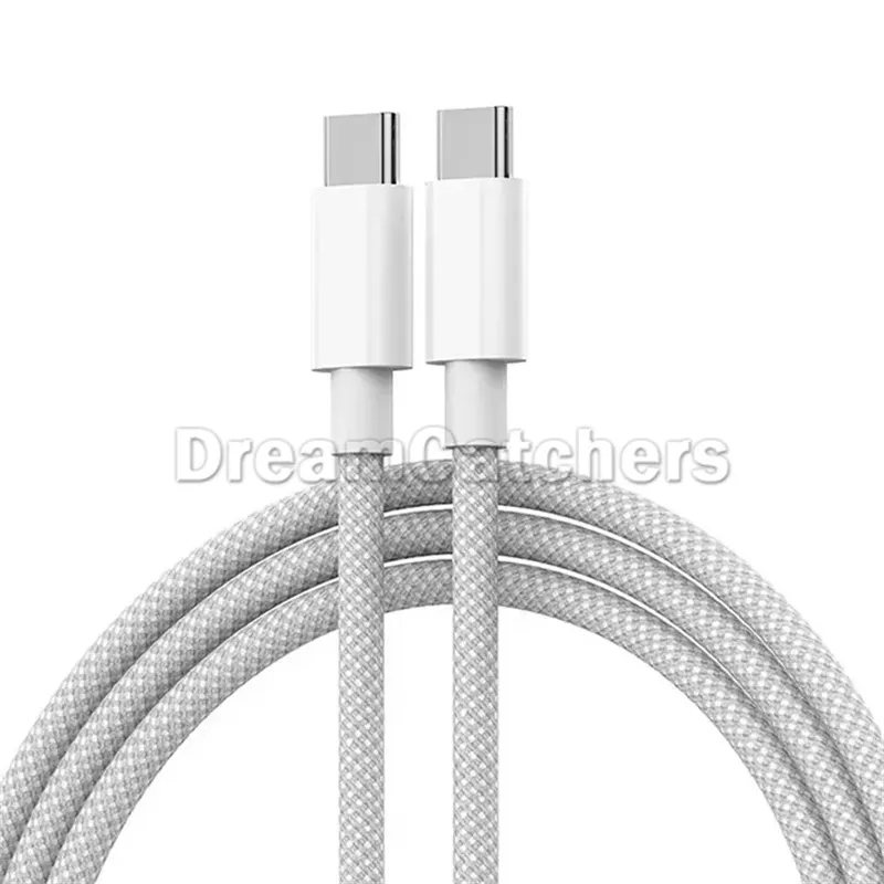 USB-C to USB-C 20W PD Charger Data Cable type-c to type-c 1m 3ft 2m 6ft Multi-color Colorful Braided Nylone Cord Line for Smart Phone