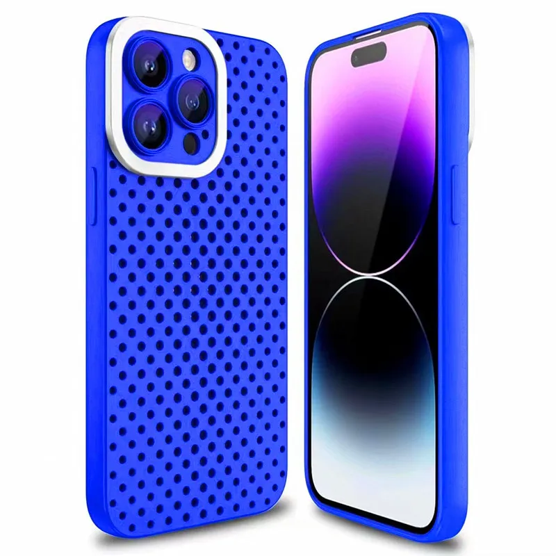 Heat Dissipation Phone Cases Hollow Designer Back Cover Flexible TPU Protector for iPhone 15 14 13 12 11 pro max X Xs XR 7 7P 8 8plus