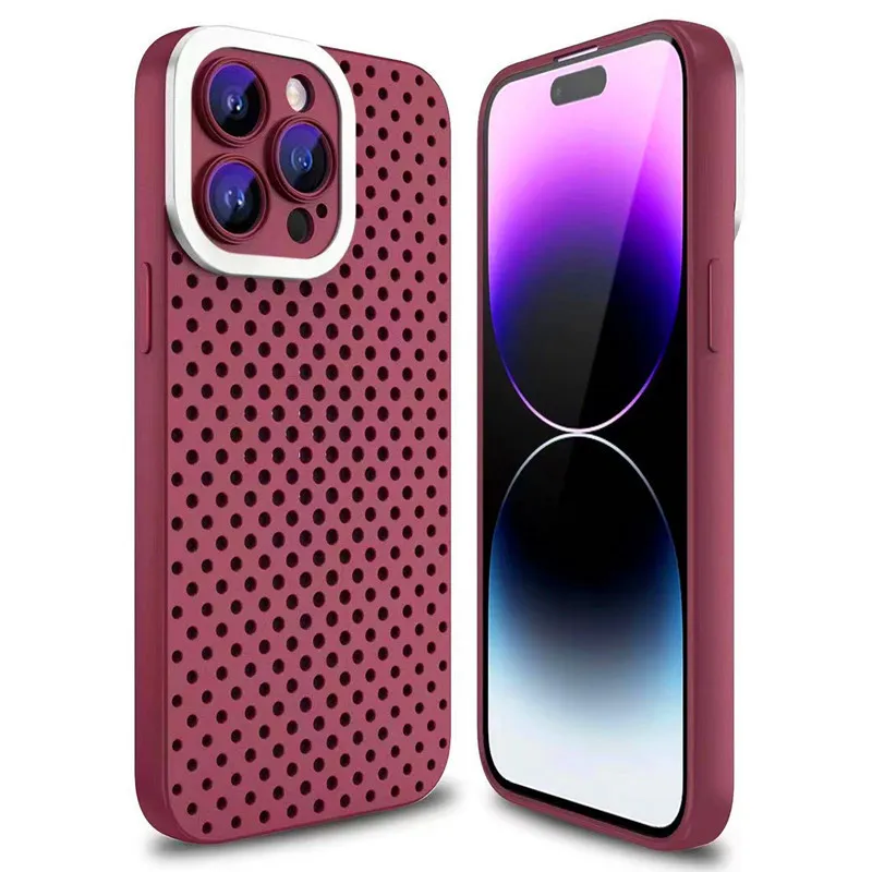 Heat Dissipation Phone Cases Hollow Designer Back Cover Flexible TPU Protector for iPhone 15 14 13 12 11 pro max X Xs XR 7 7P 8 8plus