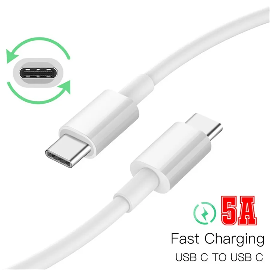 100W 5A Type c Cables 1m 2m 3m Thicker Micro USB-C Cable For Samsung S10 S20 Note 20 Huawei pc