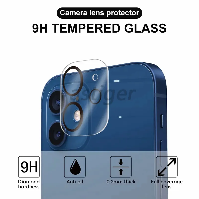 3D Full Cover HD Clear Lens Protector for iPhone 15 14 13 12 11 Mini Pro Max 14Plus Camera Protective Film with Flash Circle Tempered Glass with retail box