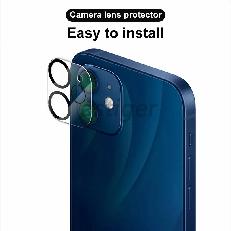 3D Full Cover HD Clear Lens Protector for iPhone 15 14 13 12 11 Mini Pro Max 14Plus Camera Protective Film with Flash Circle Tempered Glass with retail box