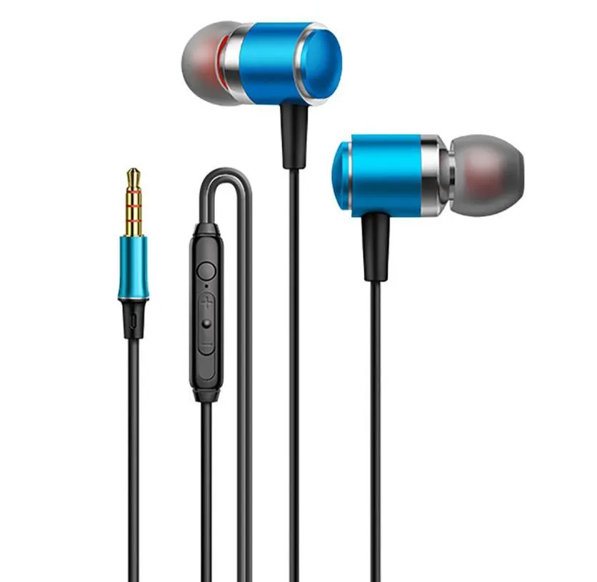 3.5mm In Ear Headset Bass Music Earphones Wire-controlled Smart Calling Headphones With Microphone For Android V2