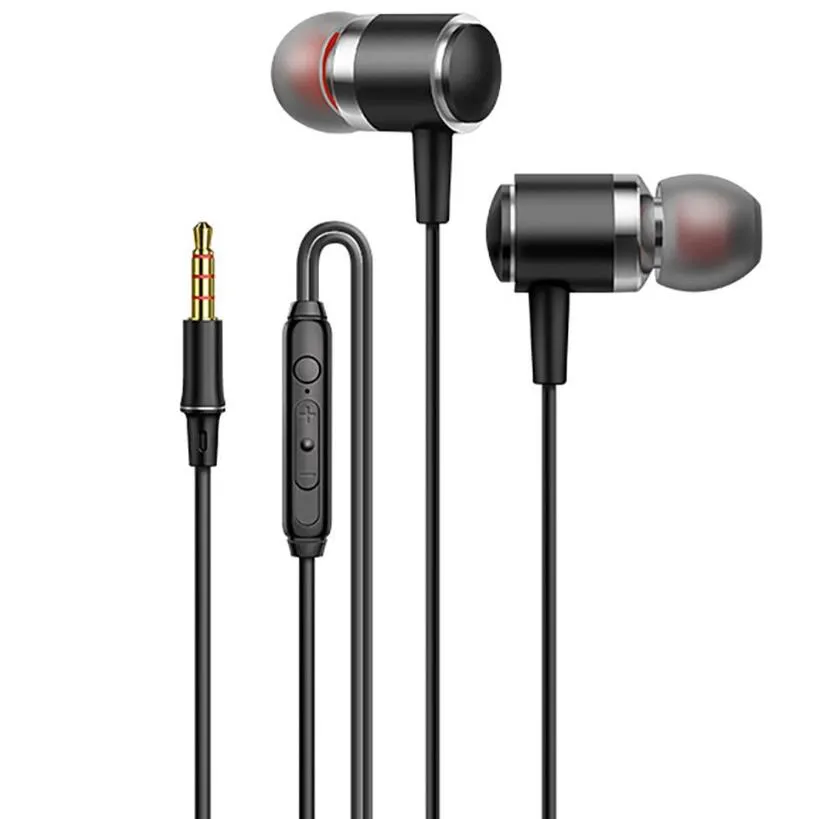 3.5mm In Ear Headset Bass Music Earphones Wire-controlled Smart Calling Headphones With Microphone For Android V2