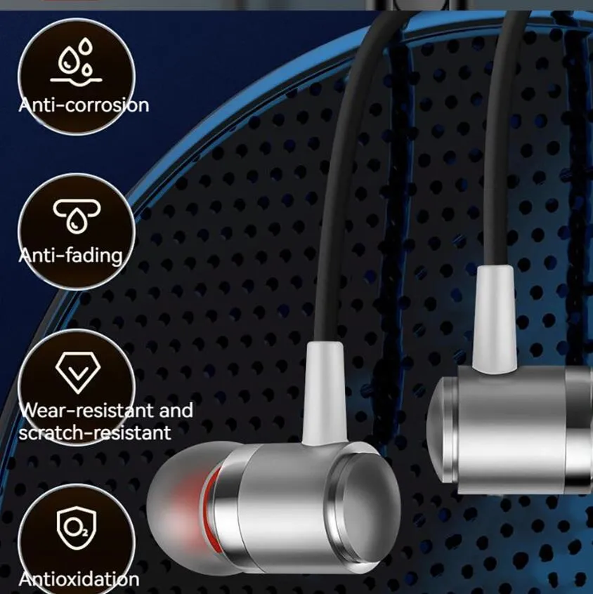 3.5mm In Ear Headset Bass Music Earphones Wire-controlled Smart Calling Headphones With Microphone For Android V2