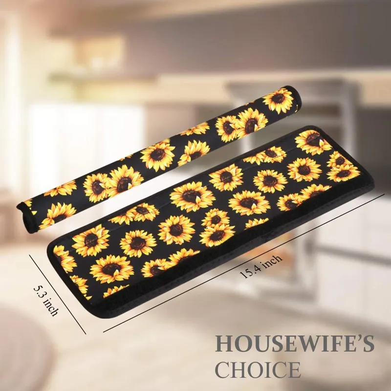 Sublimation Heat transfer consumables White neoprene refrigerator door handle cover anti-static and oil kitchen appliances handle gloves