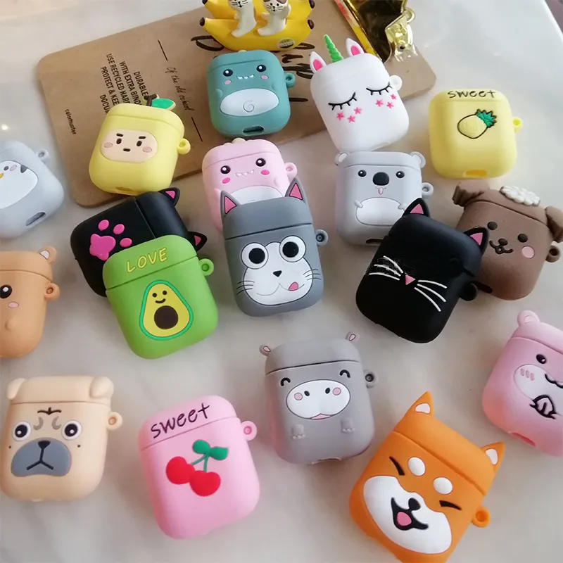 Headphone accessories lovely cartoon cases for apple airpods case airpod 2 3 pro earphone charger box protective cover