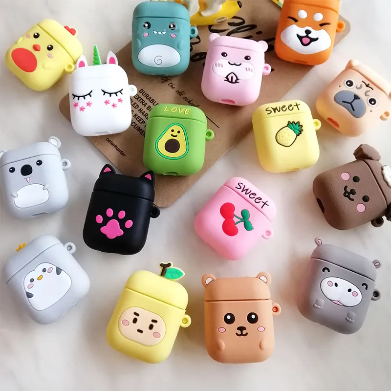 Headphone accessories lovely cartoon cases for apple airpods case airpod 2 3 pro earphone charger box protective cover