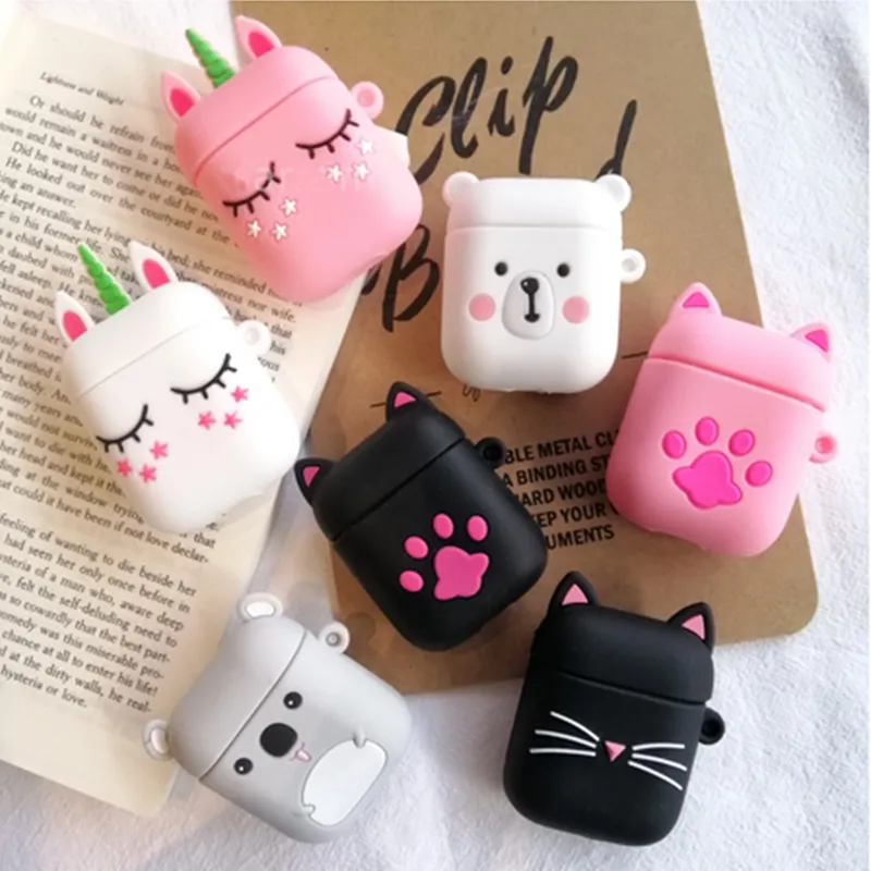 Headphone accessories lovely cartoon cases for apple airpods case airpod 2 3 pro earphone charger box protective cover