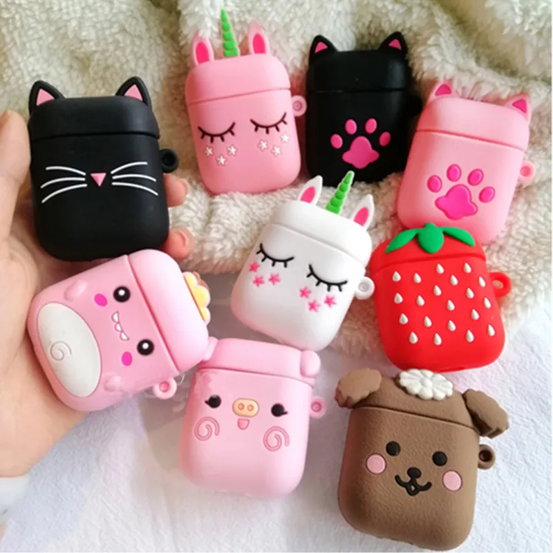 Headphone accessories lovely cartoon cases for apple airpods case airpod 2 3 pro earphone charger box protective cover