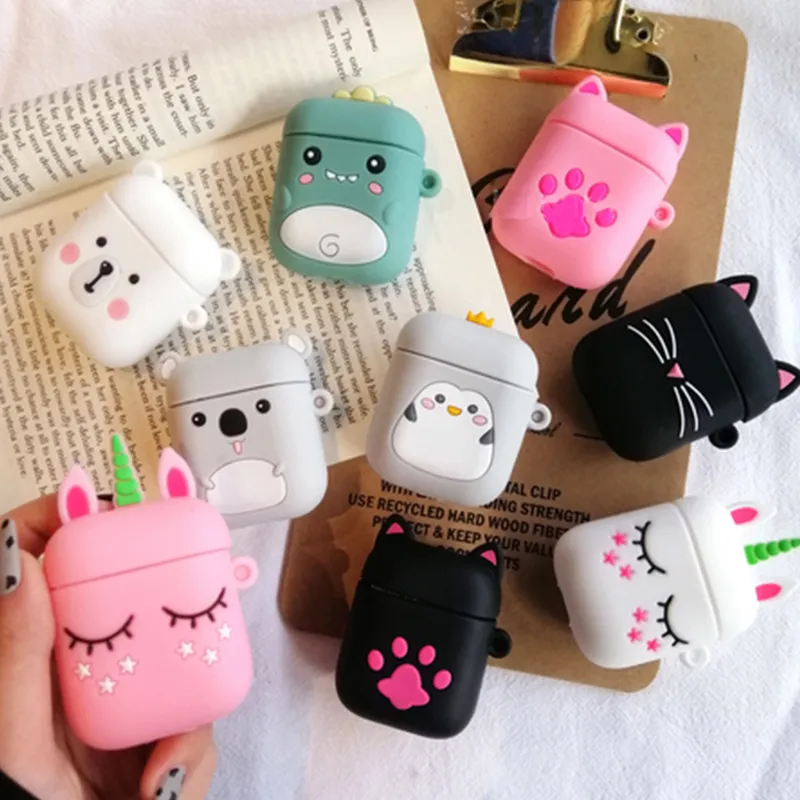 Headphone accessories lovely cartoon cases for apple airpods case airpod 2 3 pro earphone charger box protective cover