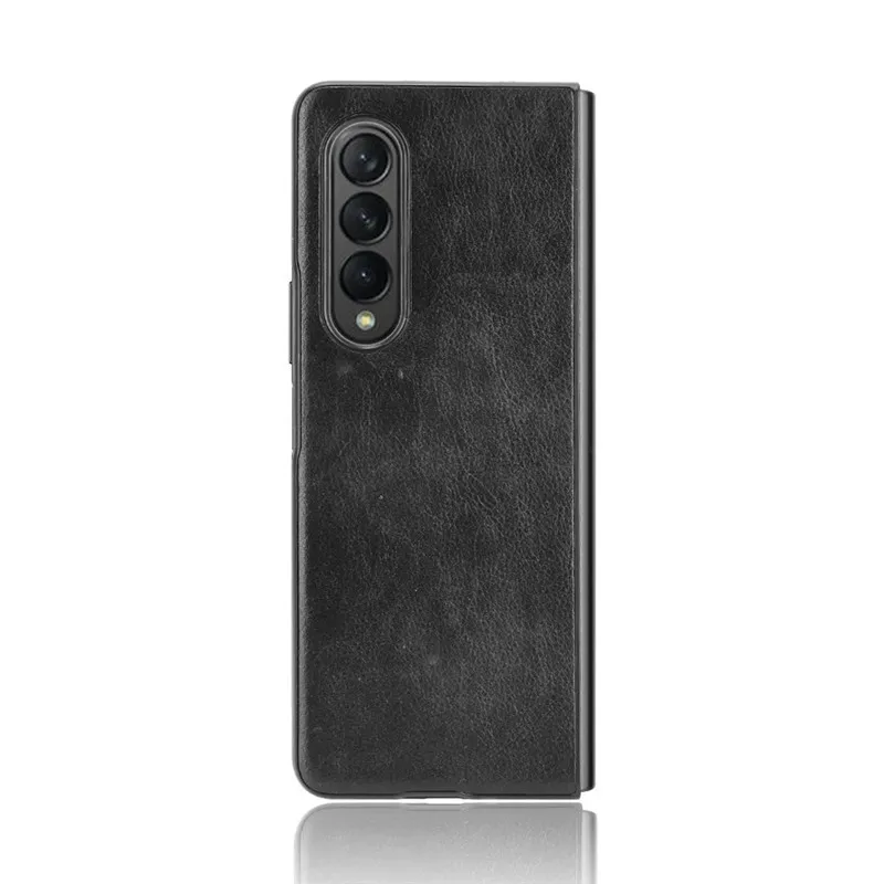 Fashion Leather Phone Cases For Samsung Galaxy Z Fold 6 Fold 5 4 3 Luxury Retro Design Slim Litchi PU Hard Plastic Mobile Shell Covers