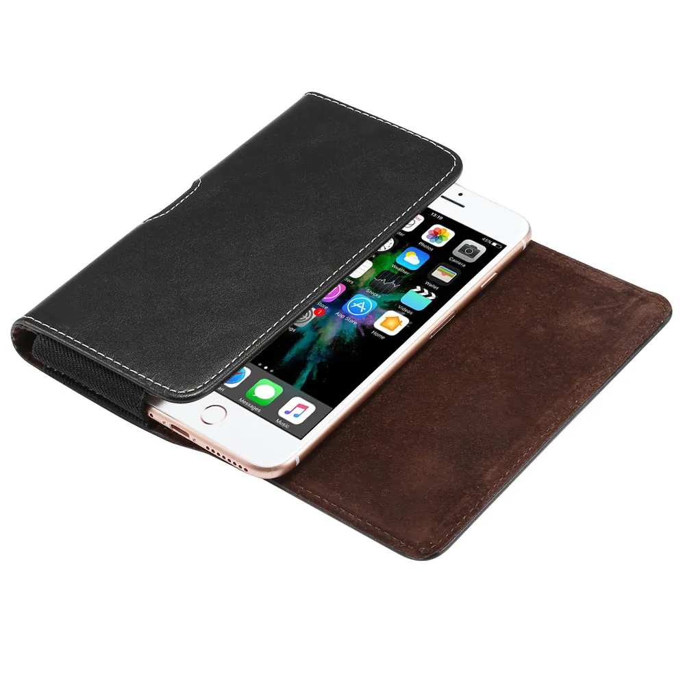 Universal Belt Clip Holster Leather Pouch Case for 4.7/5.2/5.5/6.0/6.3/6.4 inch Phone Bag