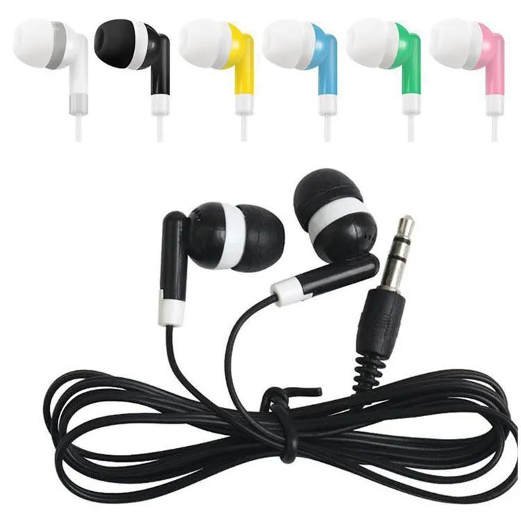 Hot Cheapest disposable earphones headphone headset for bus train or plane one time use Low Cost Earbuds For School,Hotel,Gyms