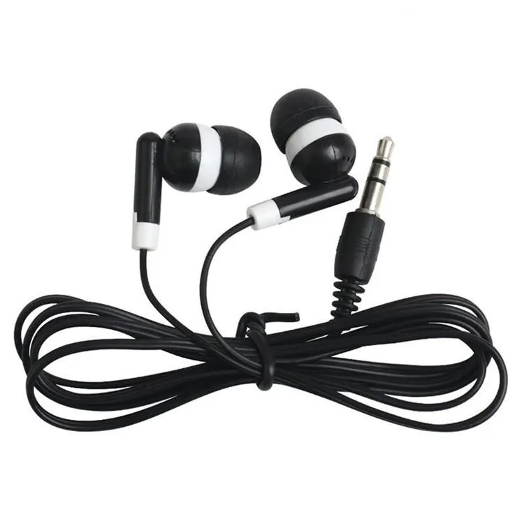 Hot Cheapest disposable earphones headphone headset for bus train or plane one time use Low Cost Earbuds For School,Hotel,Gyms