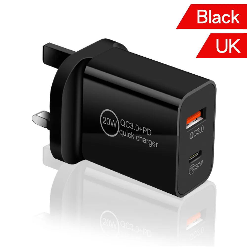 Quick type c USb-C Charger QC3.0 20W PD USB-C EU US UK Travel Wall Chargers Adapter For Iphone 11 12 13 14 Samsung F1 With Retail Box