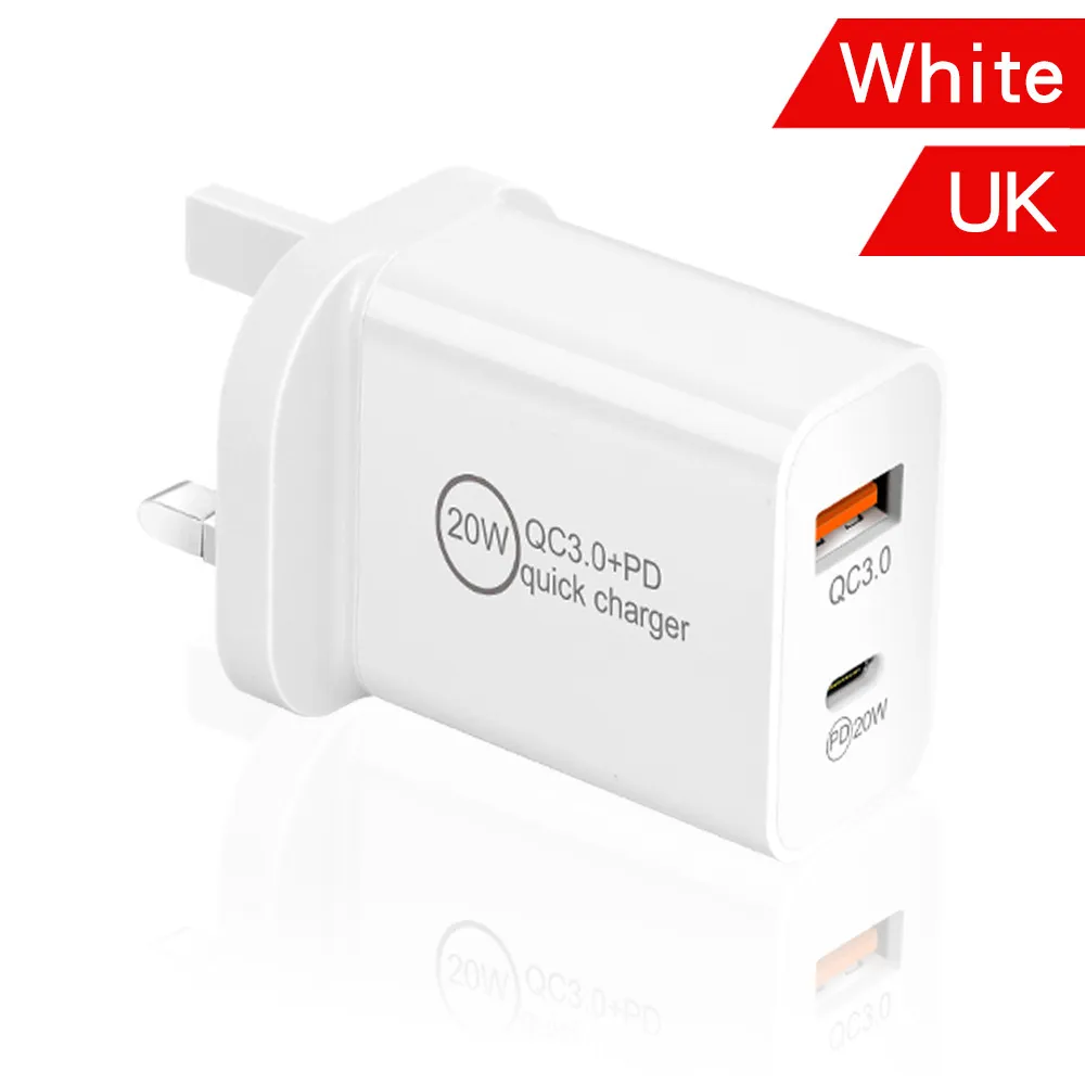 Quick type c USb-C Charger QC3.0 20W PD USB-C EU US UK Travel Wall Chargers Adapter For Iphone 11 12 13 14 Samsung F1 With Retail Box