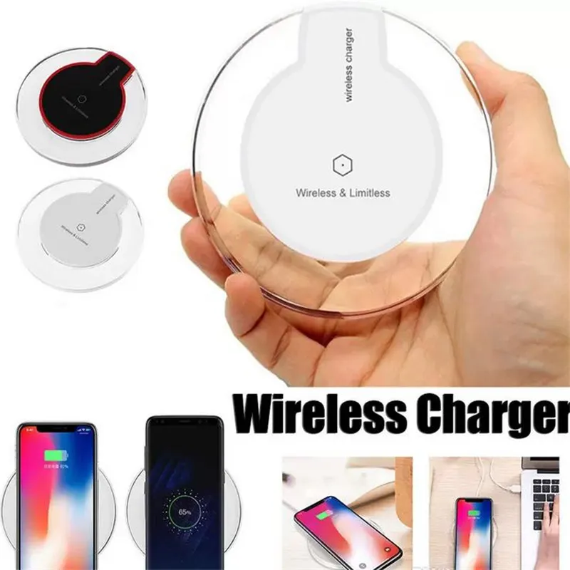 Phone Wireless Chargers Pad Portable Fantasy Crystal Universal LED Lighting Tablet K9 Charging For iphone XS MAX Samsung S10e Plus