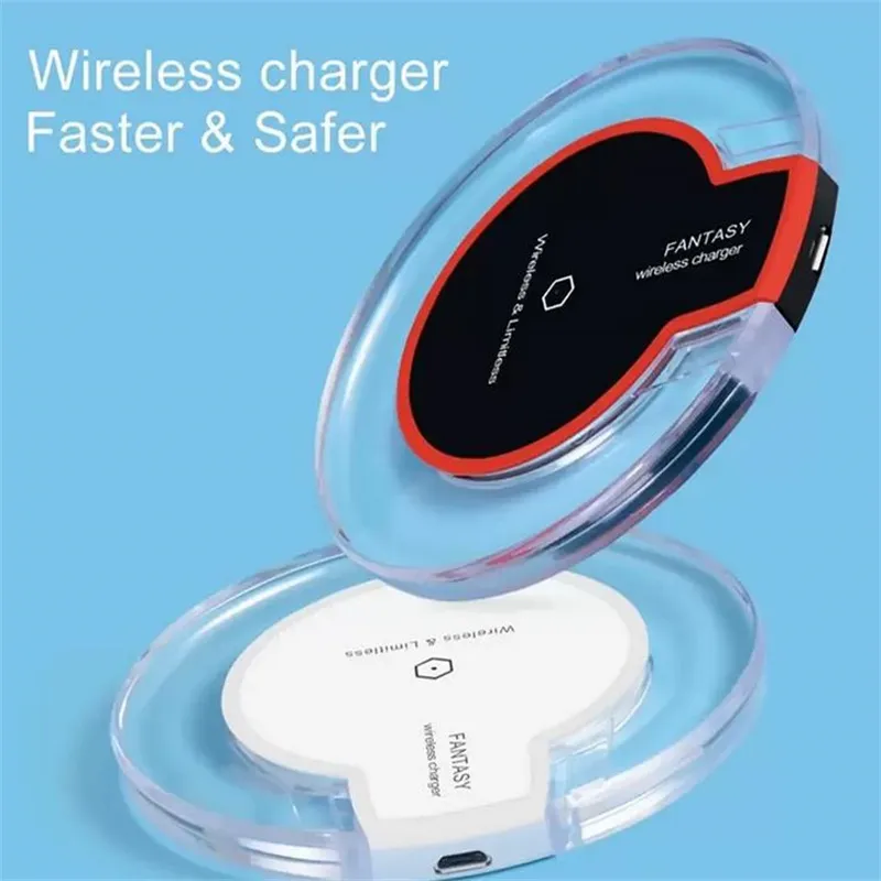 Phone Wireless Chargers Pad Portable Fantasy Crystal Universal LED Lighting Tablet K9 Charging For iphone XS MAX Samsung S10e Plus