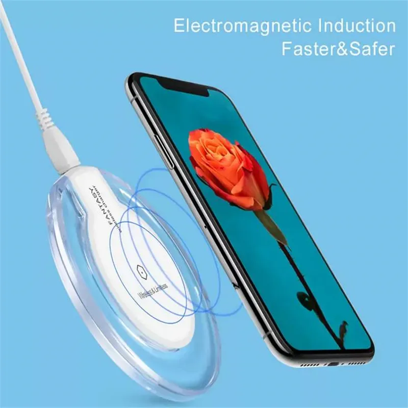 Phone Wireless Chargers Pad Portable Fantasy Crystal Universal LED Lighting Tablet K9 Charging For iphone XS MAX Samsung S10e Plus