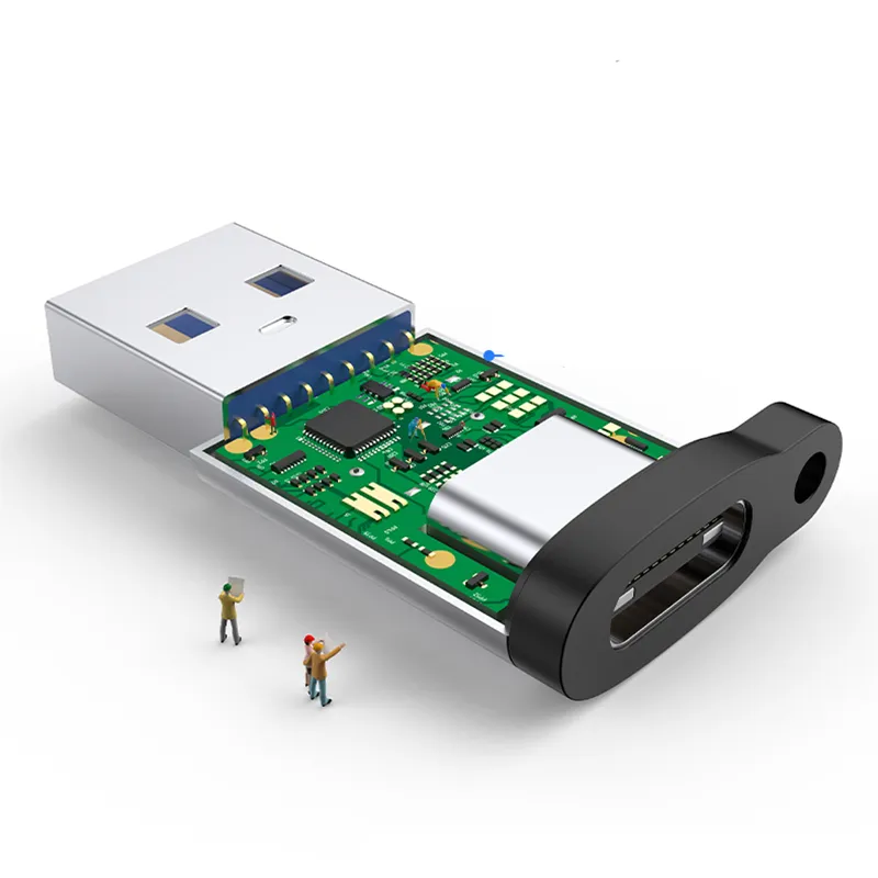 Metal USB3.1 Type-C OTG adapter type C to USB 3.1 Data Converter connector For all Type C Device with Lanyard