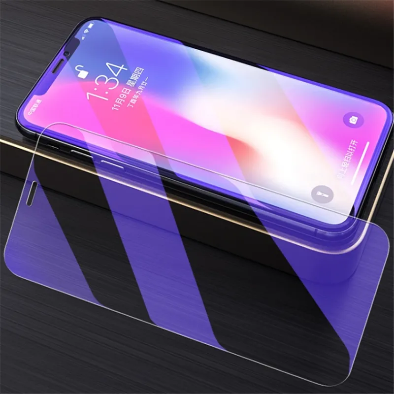 Anti Blue Light Screen Protector Tempered Glass Film For IPhone 15 Pro Max 14 13 12 Mini 12Pro 11 Pro Max Xs Xr X 8 7 6s Plus Samsung A13 A33 A53 A73 A14 A24 A54 5G