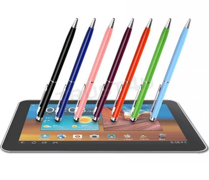 Point Stylus Capacitive Touch Metal Stylus Pen Touch For ipad for iphone 2 in 1 Touch Screen Stylus gel ink pen