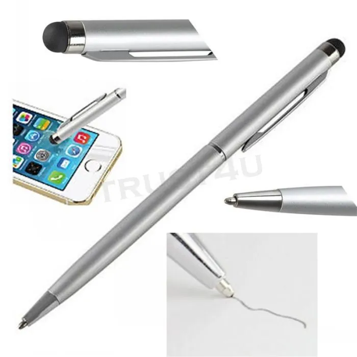 Point Stylus Capacitive Touch Metal Stylus Pen Touch For ipad for iphone 2 in 1 Touch Screen Stylus gel ink pen