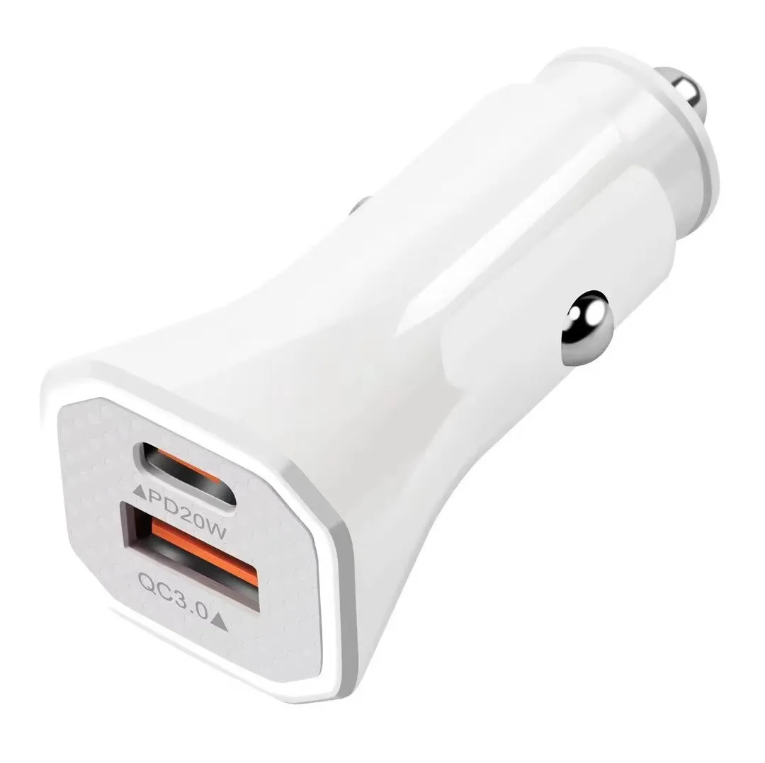 Fast Car Chargers QC3.0 PD Adapter for iPhone 14 pro max 13 12 Samsung S23 Ultra S22 S21 Note 20 mini quick car chargers