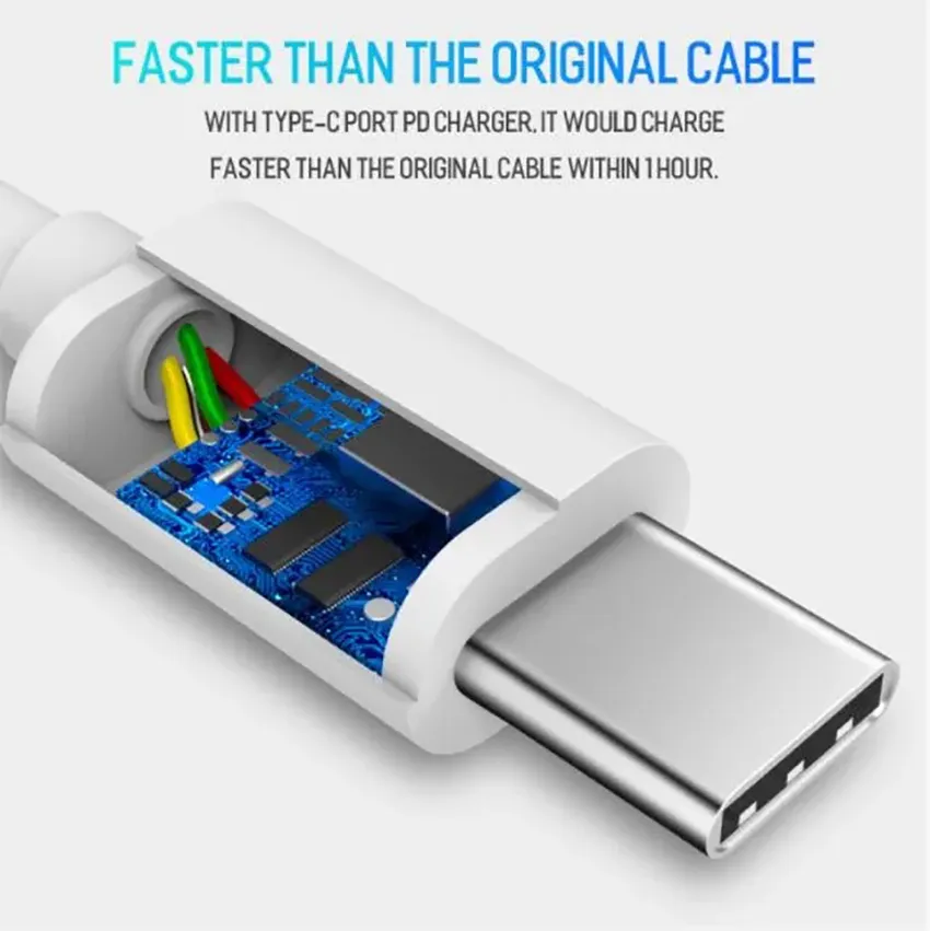 PD 20W Colors Braid USB-C Fast Charging Cable For Samsung Xiaomi Huawei