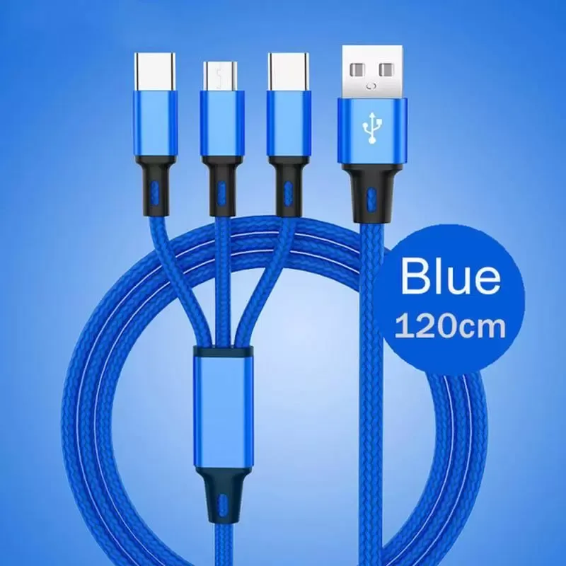 1.2M Nylon Braided Cables Multi colors USB Fast Charging Cable Type C Android Charger Cord For xiaomi Samsung Huawei Phones