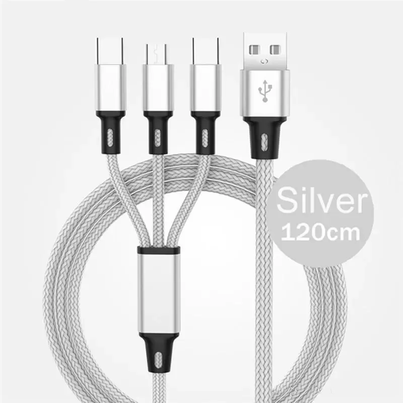 1.2M Nylon Braided Cables Multi colors USB Fast Charging Cable Type C Android Charger Cord For xiaomi Samsung Huawei Phones