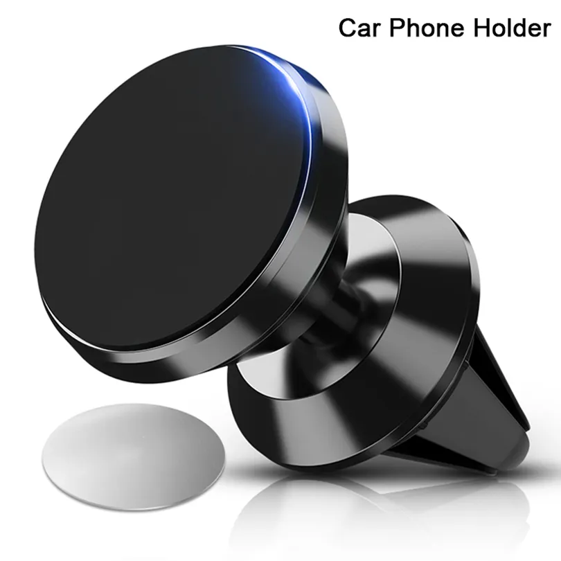 360 Rotable Magnetic Car Holder for Universal Cell Phone Mounts Air Vent Car bracket Stand Magnet Phone Holder with retail package