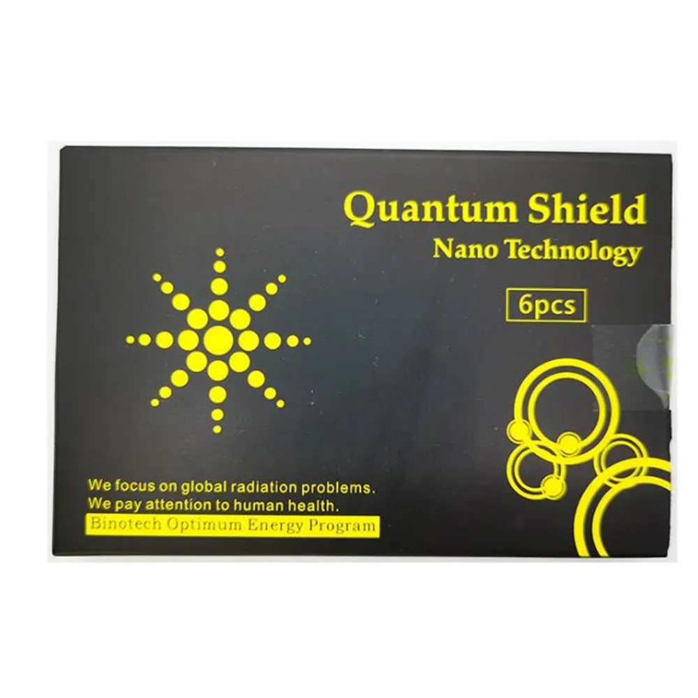 Quantum Shield Anti Radiation Stickers Energy Anti-electromagnetic wave Cell Phone Anti Radiation Gadgets pack Silver and Gold DHL/Fedex