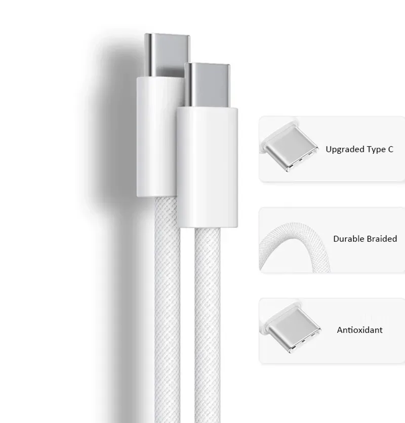 60W PD USB C charge Cable type c charger for iPhone 15 Pro max plus MacBook Fast Charging Cables For Samsung Xiaomi Huawei With retail package