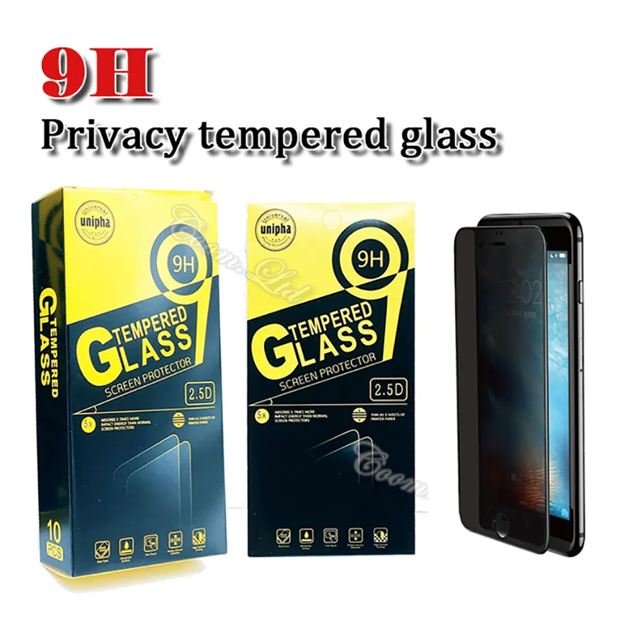 Privacy tempered glass screen protector For iphone 15 14 14pro 13 12 pro max 7 8 plus with pack anti-spy protect film