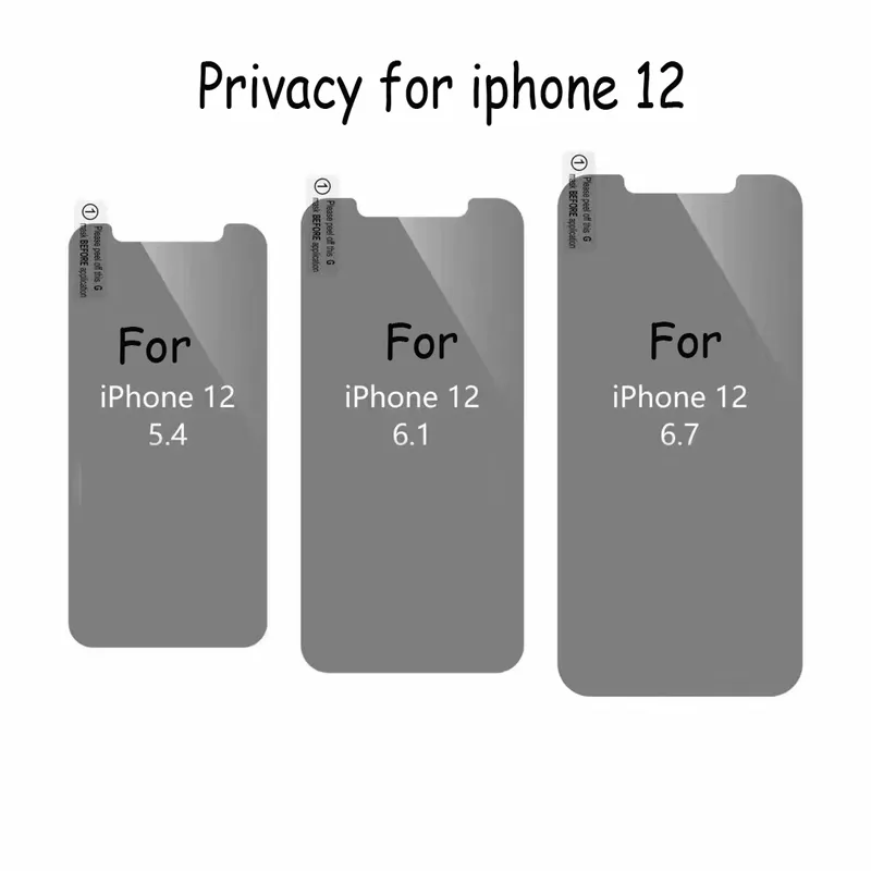 Privacy tempered glass screen protector For iphone 15 14 14pro 13 12 pro max 7 8 plus with pack anti-spy protect film