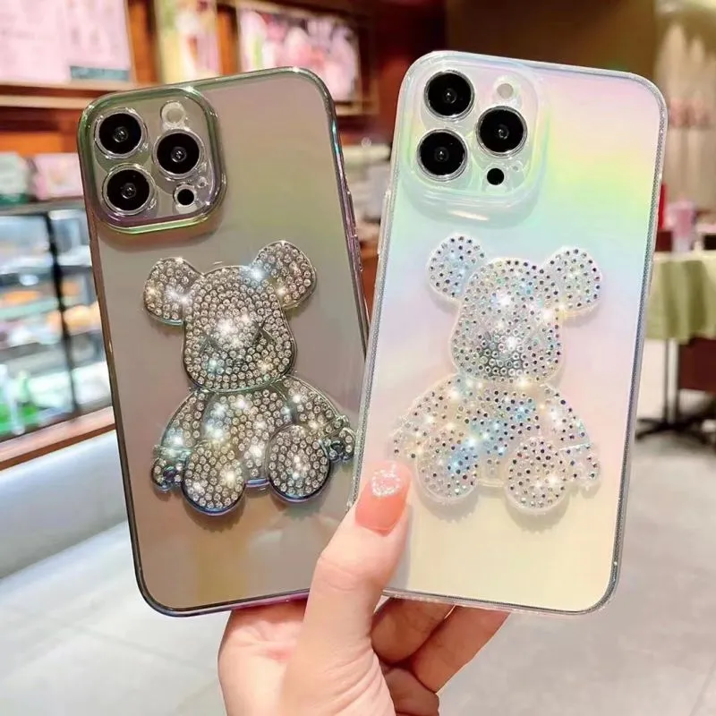 Mobile Phone Cases Cute bear diamond cover,Cute woman ,for iphone13 13promax 12promax 12 11,soft silicone material,newest fashion style,